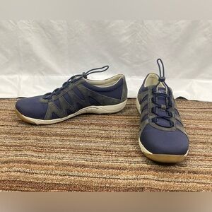 Dansko Navy and Gray Lace-Style Slip-On Sneakers